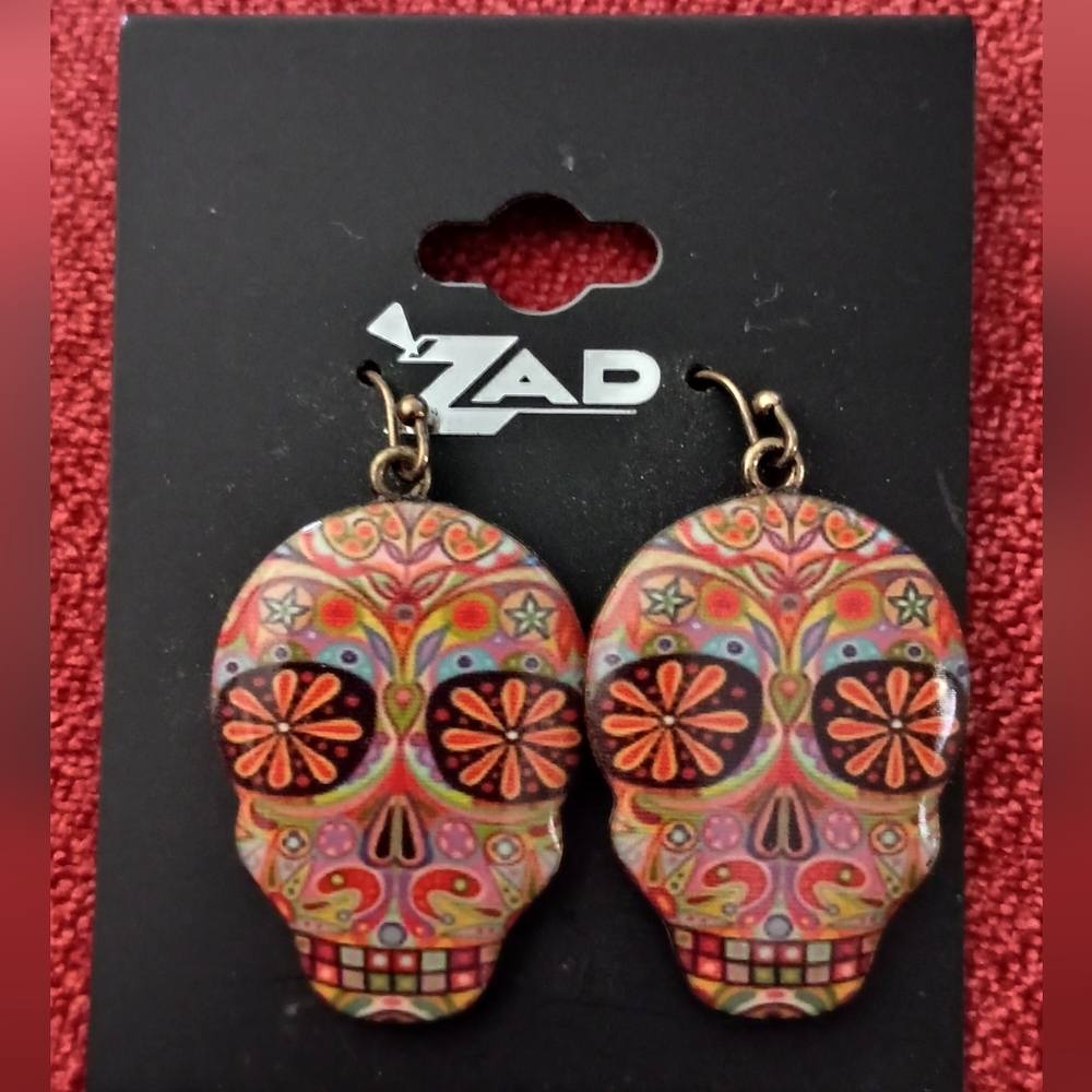 Zap Brand skull earrings New With Tags